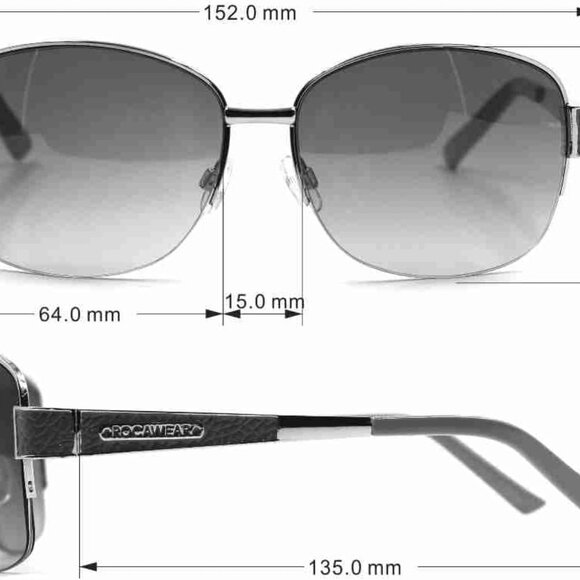 Semi-Rimless Rectangular Metal Sunglasses Womens UV 400 Pink Gold Fashion - Picture 5 of 5